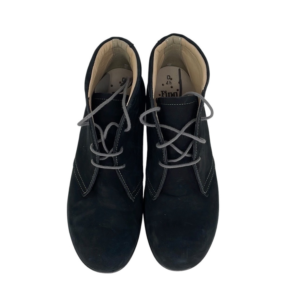 Finn Comfort Boots NWOT Ankle Booties Black Nubuck Leather Mostar US Women’s 7